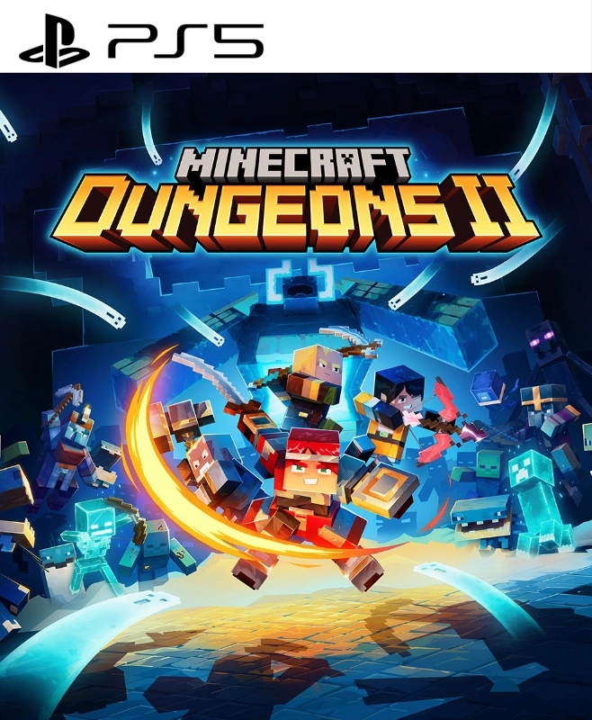 - Portada del juego Minecraft Dungeons II PS5