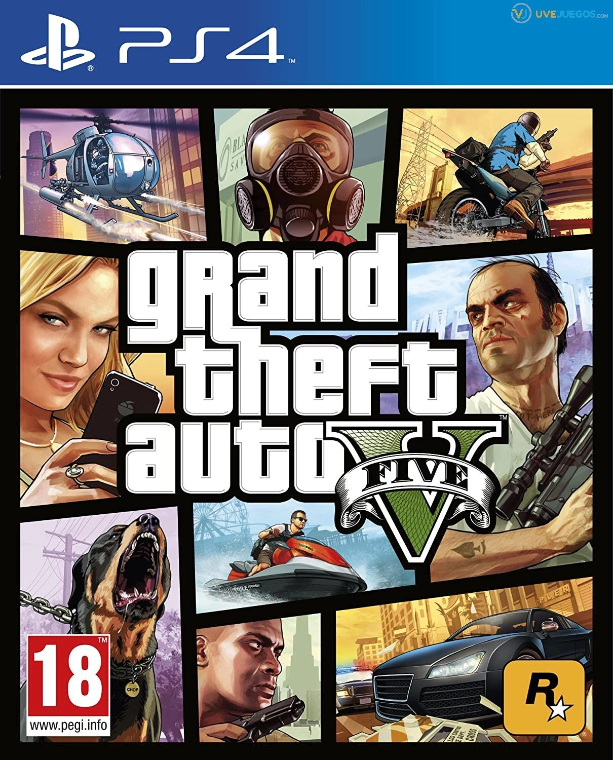 Portada del juego GTA V PS4